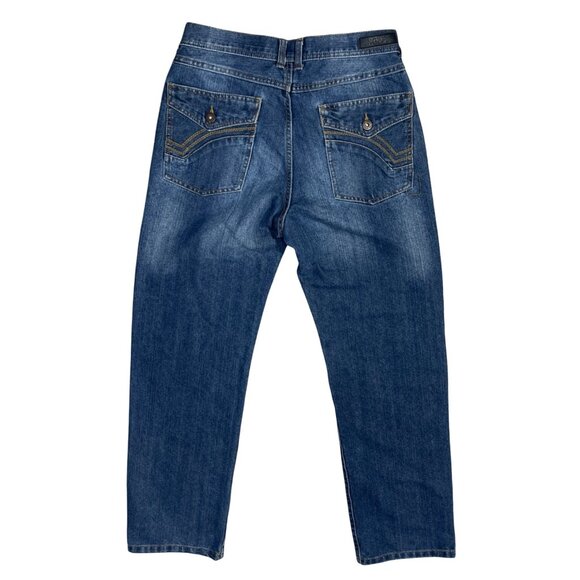 Ring of Fire Boy's Jeans Size 18 Straight Medium Wash Stitched Pockets - Picture 2 of 6